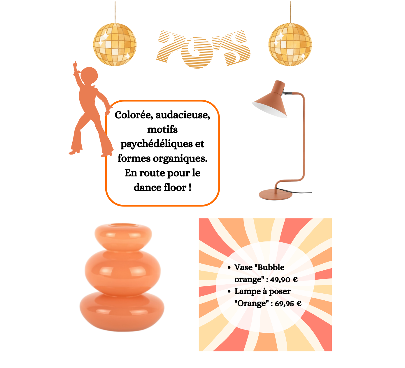 Colorée, audacieuse, motifs psychédéliques et formes organiques. En route pour le dance floor !